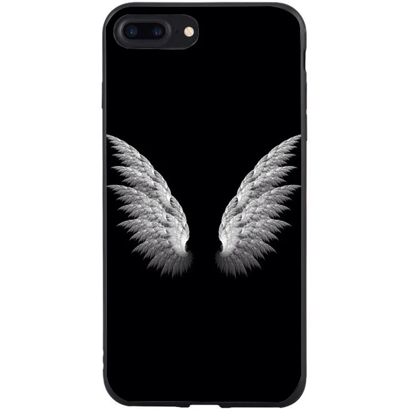 Mr Mrs чехол для iphone 7 плюс 8 Plus X модная пара Крыло ангела Книги по искусству белая