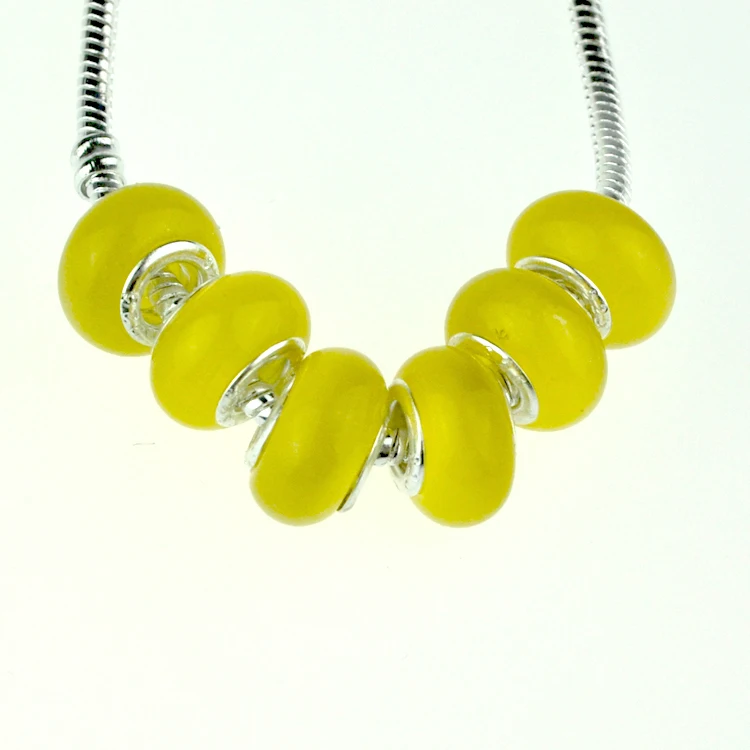 Горячая Распродажа 100 шт./лот круглые стеклянные бусины кошачий глаз 9x14 мм желтые