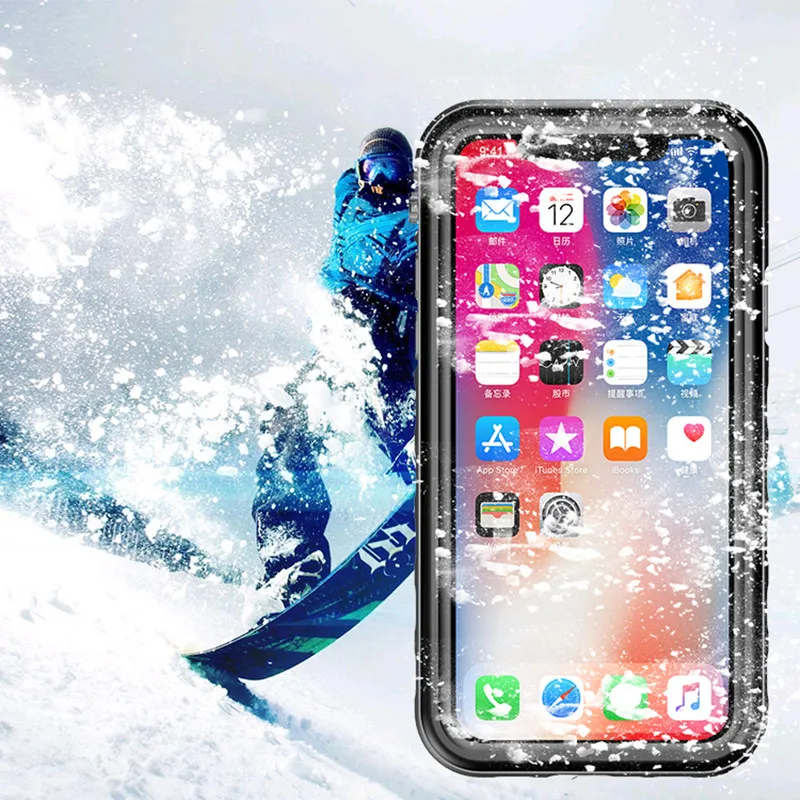 100% герметичный водонепроницаемый чехол для iPhone X XS противоударный плавания и