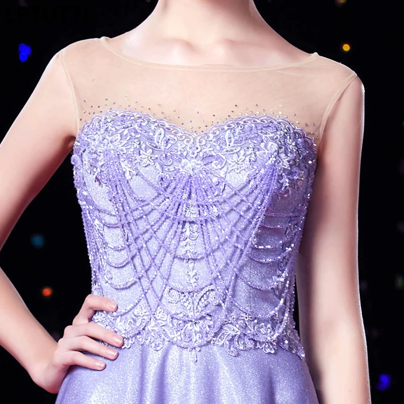 Женское длинное вечернее платье с бисером со стразами|Вечерние платья| |