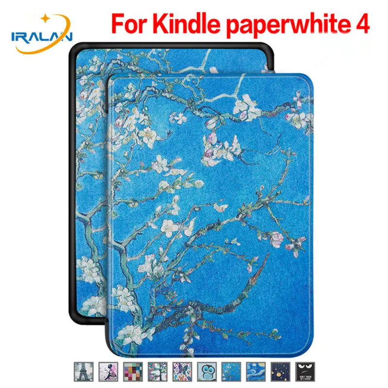 Смарт чехол из искусственной кожи для нового Amazon Kindle Paperwhite 4 2018 подставка