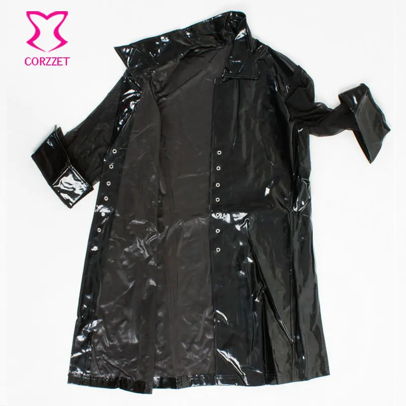 Женское Прозрачное платье с рукавами-сетками черное платье-пальто из ПВХ на