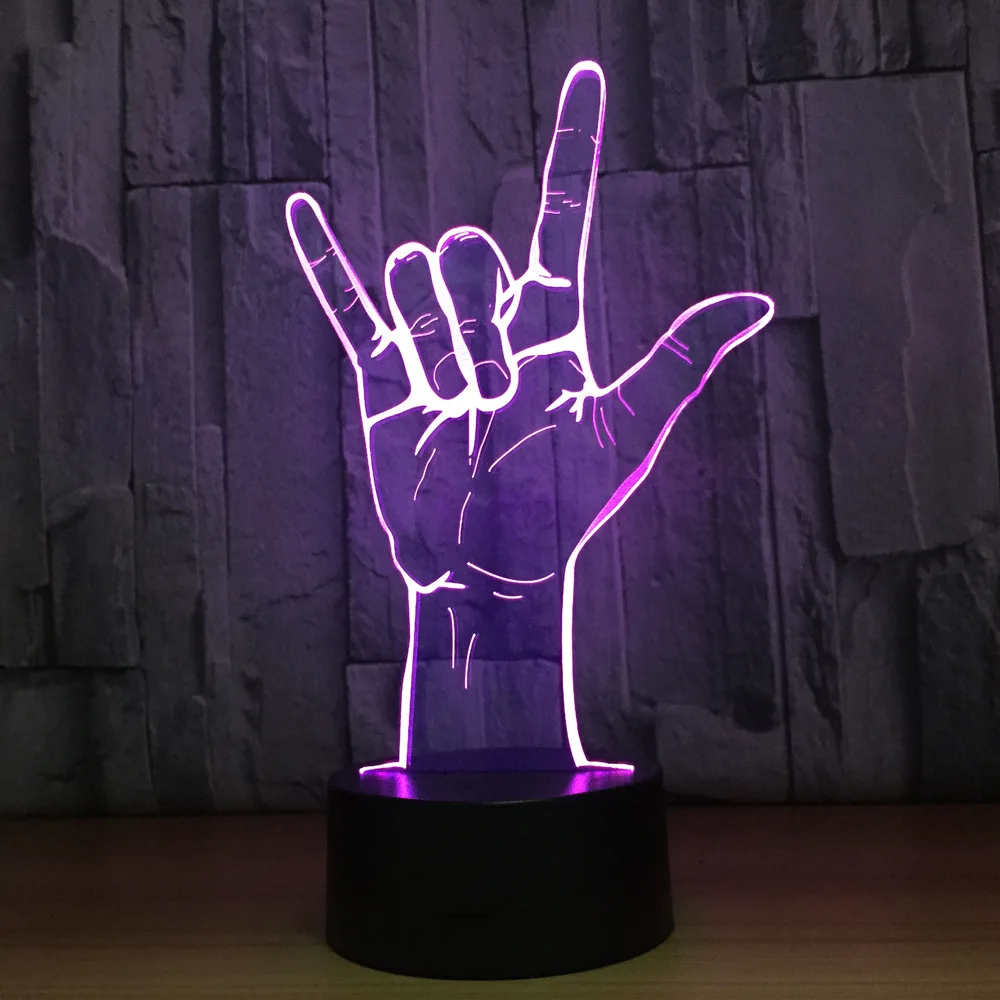 Poker bells bullfighting 3D Lamp LED Night Light light Acrylic lamp Atmosphere table decoration Novelty indoor Lighting | Освещение