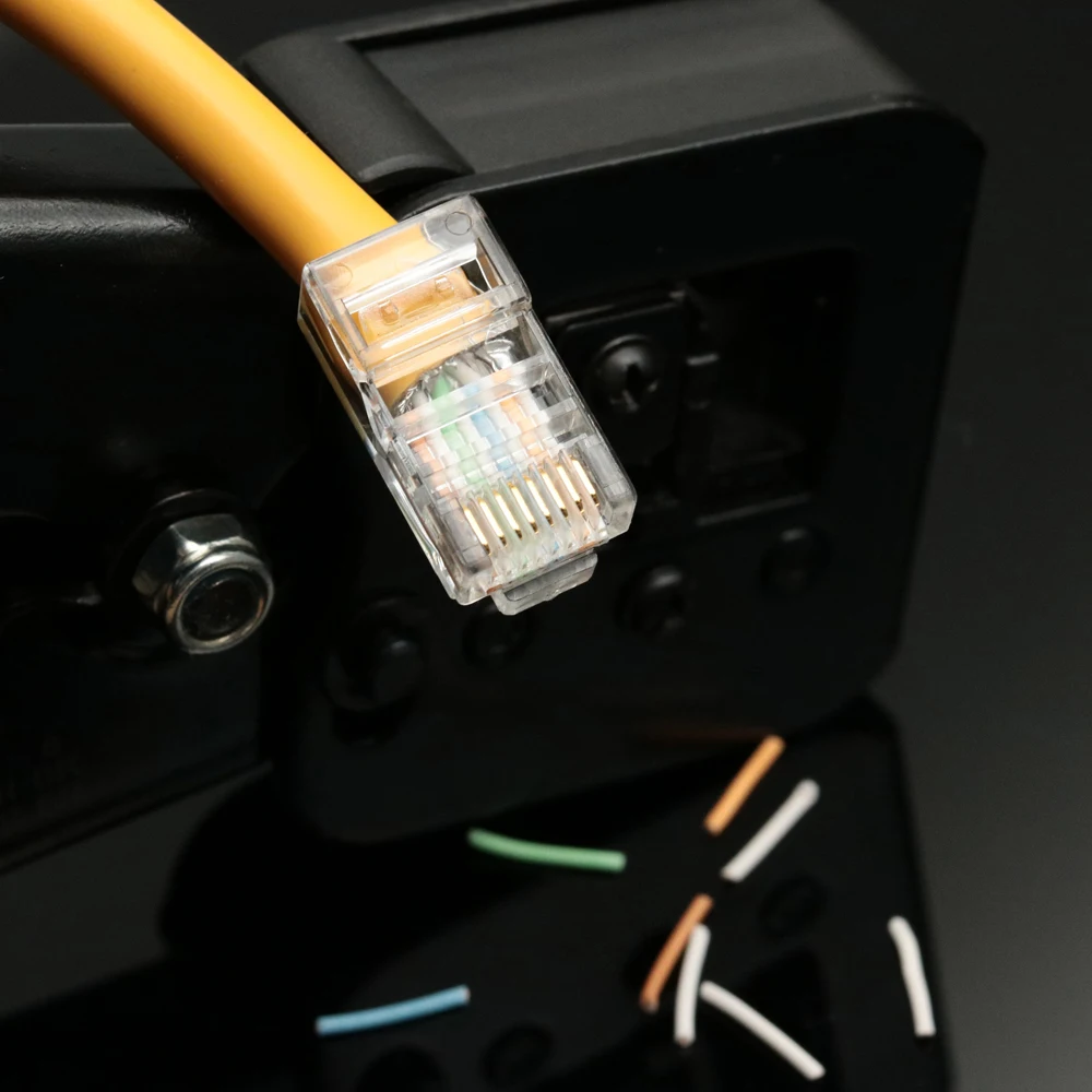 100 шт. Cat5E RJ45 8P8C EZ разъем Cat6 RJ 45 Ethernet кабель Разъем Cat 6 сетевой Кристалл головка