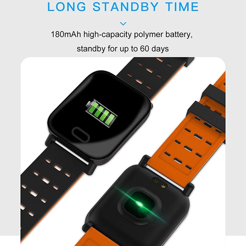 A6 Smart Watch Men Women Sports Electronic Activity Health Bracelet Waterproof Blood Presssure Smartwatch for IOS Android | Электроника