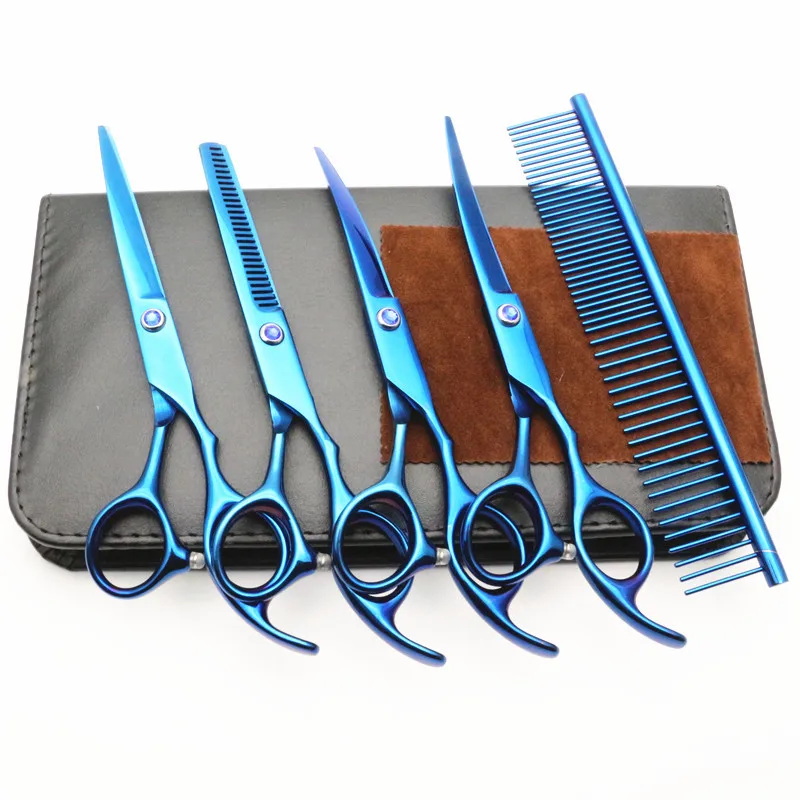 Высококачественные цветные ножницы для шерсти домашних животных изогнутый