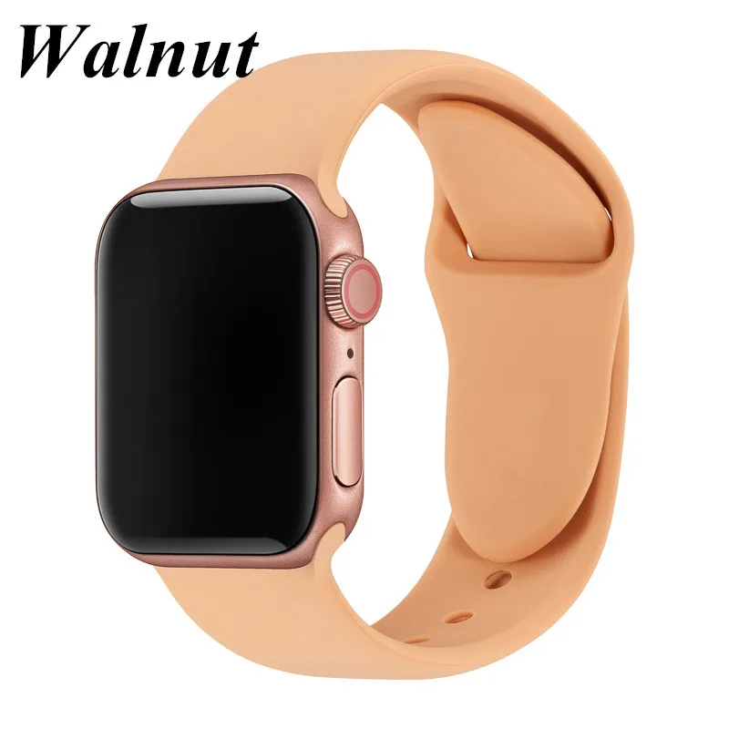 Ремешок для Apple Watch Series 4 3 2 38 мм 42 мм мягкий силиконовый дышащий сменный ремешок для спортивных часов для iwatch 40 мм 44 мм