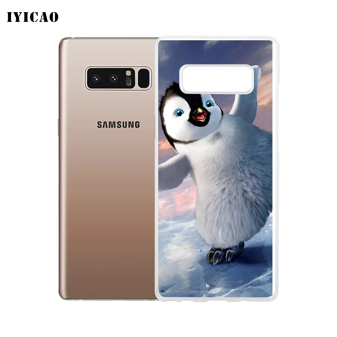 Мягкий силиконовый чехол для телефона IYICAO с милыми животными пингвинами Samsung A5 A6