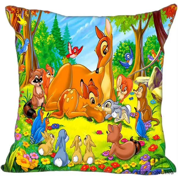Square Pillowcases Декоративная Наволочка на заказ Бэмби и Фалин квадратная Наволочка на молнии лучший подарок 35X35,40x40,45x45 см(одна сторона) 180516-03 - Цвет: Square Pillowcases