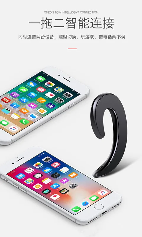 Беспроводные наушники, Bluetooth наушники, ушные крючки, безболезненная гарнитура, спортивные наушники Blutooth для телефона, iPhone, Xiaomi