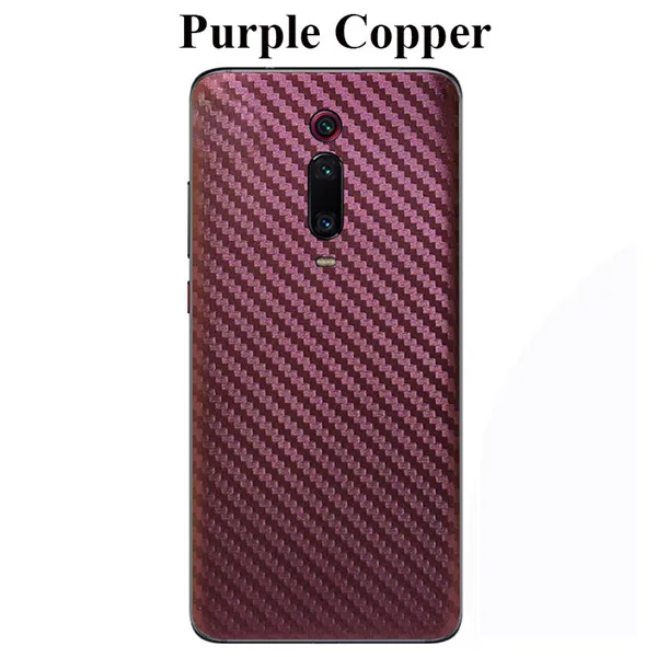 Purple Copper Для Xiao mi Red mi K20/K20Pro/mi 9 T/9 T Pro 6,3" 3D градиентное углеродное волокно полное заднее покрытие наклейка защитная пленка - Цвет: Purple Copper