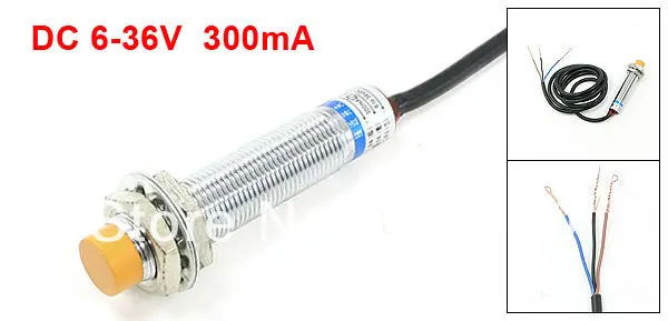 Индуктивный датчик расстояния обнаружения диаметр 12 мм 4 6-36 в 300 мА NPN |