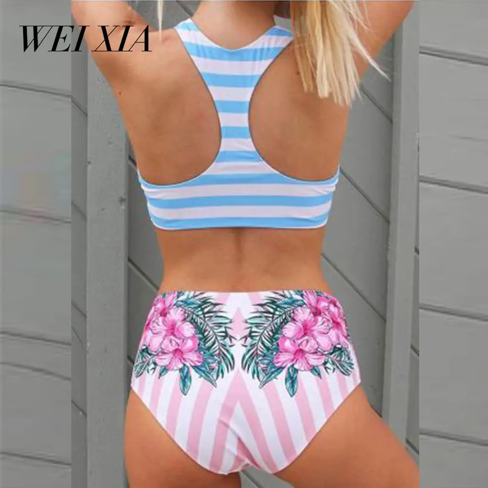 WEIXIA 2018 High Neck Bikini Women Swimwear 9003 Swimsuit Biquini Beach Wear Switchback Brazilian Bikinis Bathing Suit |