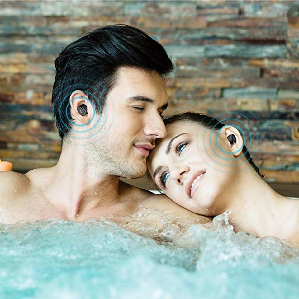 Bluetooth 5 0 TWS наушники с 600 мАч зарядным устройством IPX8 сенсорные беспроводные