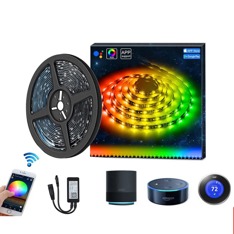 

Гибкая светодиодная лента SMD5050 с поддержкой Wi-Fi, 5/10 м