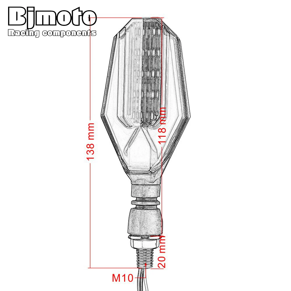 

Universal M10 Motorcycle Turn Signals Light For Honda Yamaha Kawasaki Suzuki harley motor 10mm Turn Indicator Light