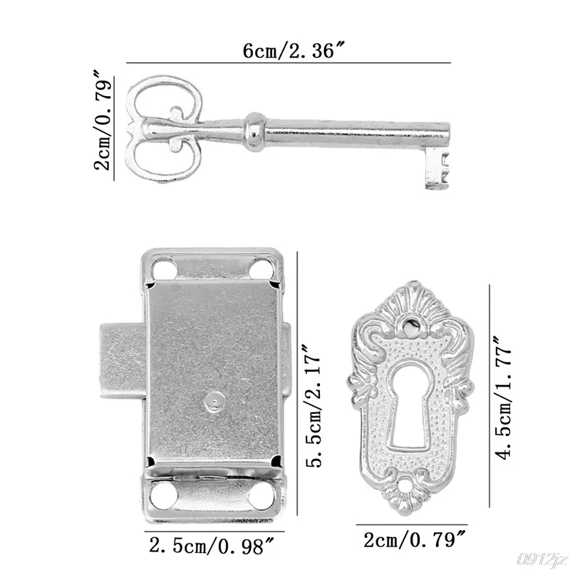 Классический винтажный античный замок для ящиков шкафов дверей из сплава +