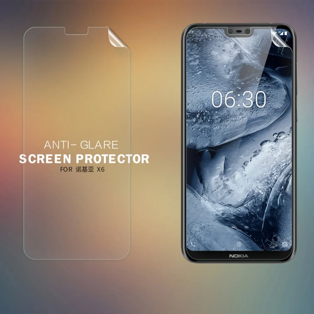 Для Nokia X6 2018 пленка Nillkin HD скраб спереди Защита экрана для Защитный матовый