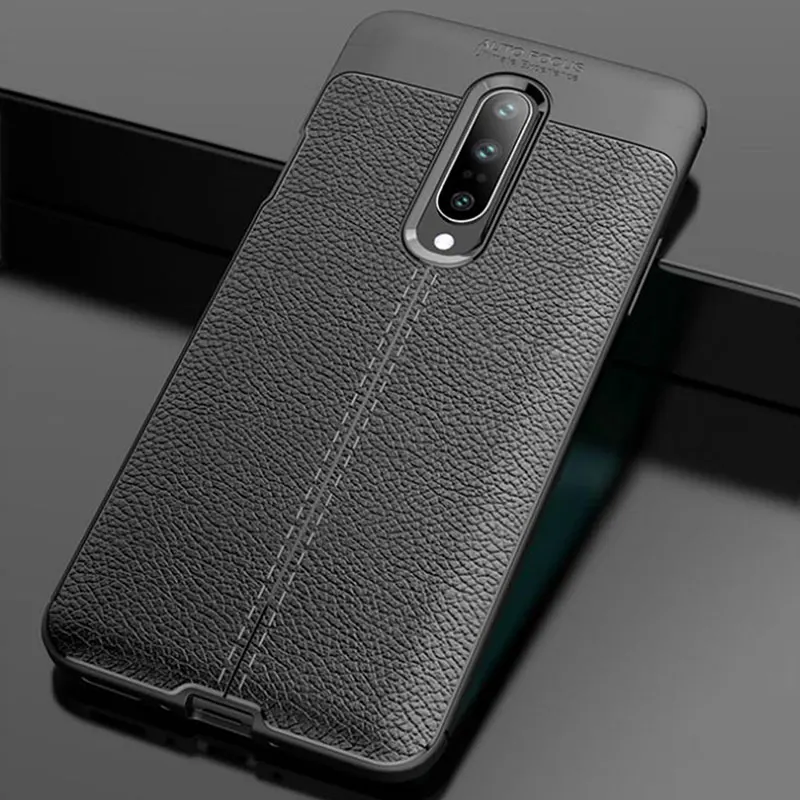 Чехол для телефона Oneplus 7 Pro кожаный силиконовый чехол One Plus бампер мягкая задняя