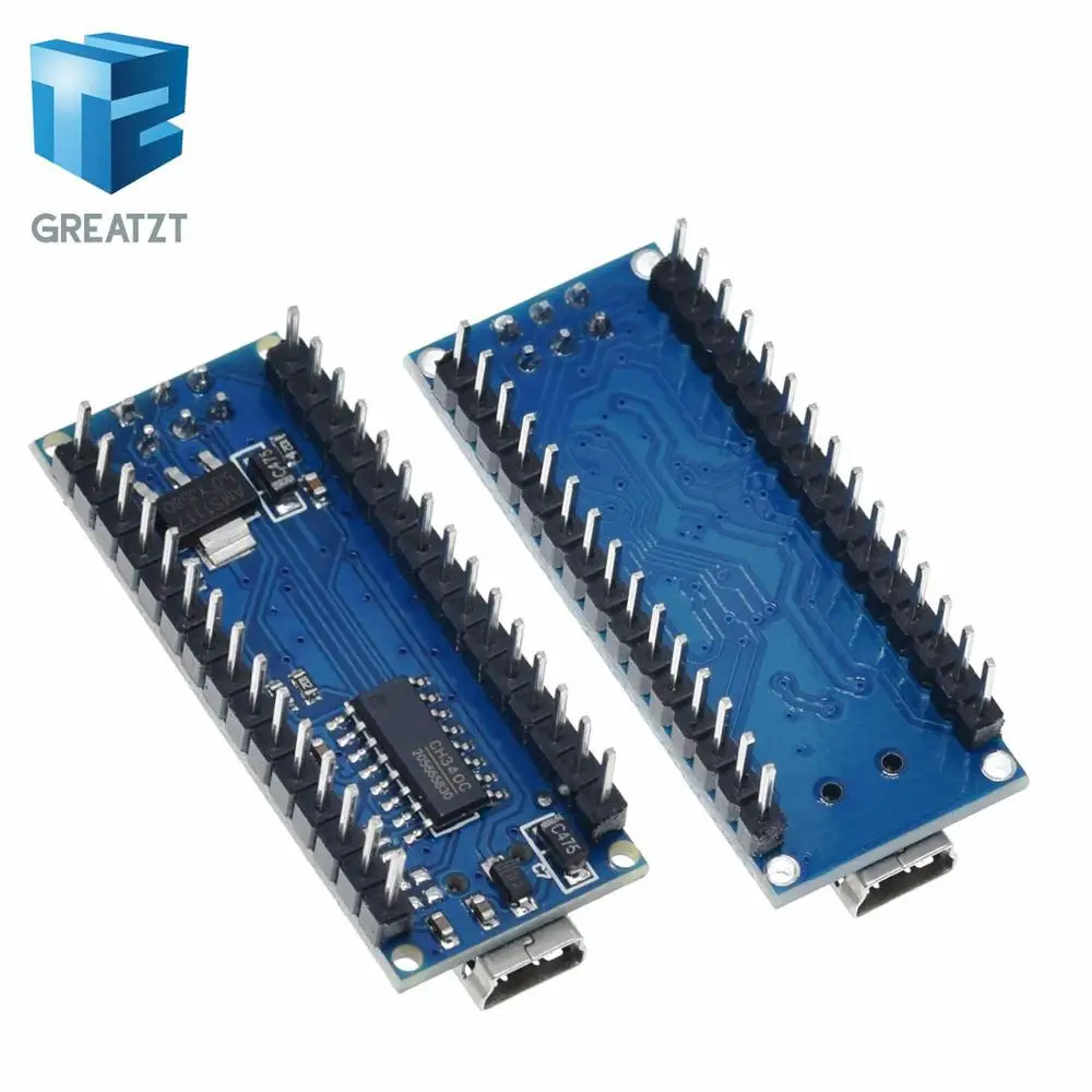 Контроллер GREATZT Nano 3 0 совместимый с arduino nano CH340 USB драйвер кабелем NANO