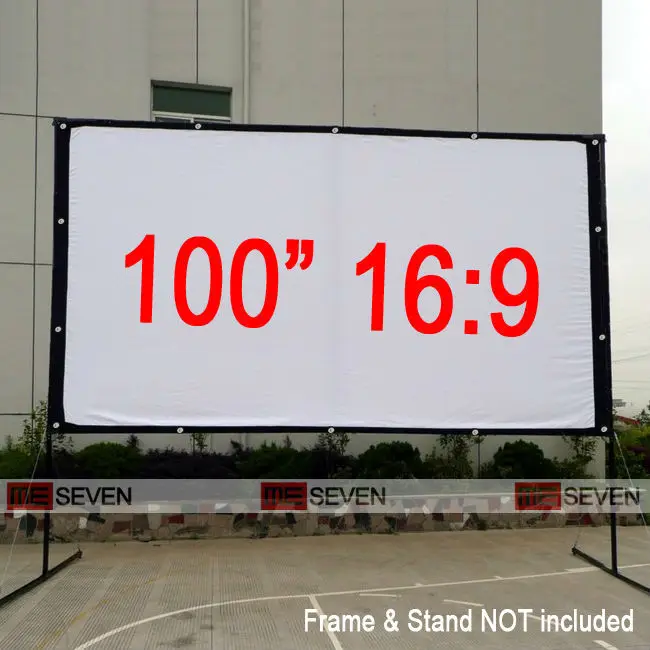 Портативный проектор HD экран 100 дюймов 16:9 со складками Фронтальная проекция для