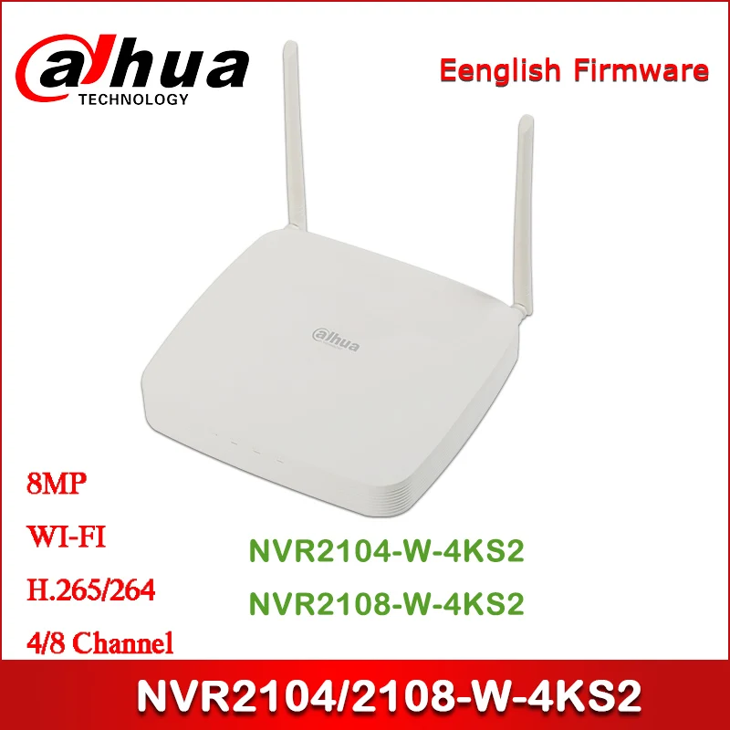 

Dahua WIFI NVR NVR2104-W-4KS2 NVR2108-W-4KS2 4/8 Channel Smart 1U Lite 4K H.265 Wireless Network Video Recorder With WIFI