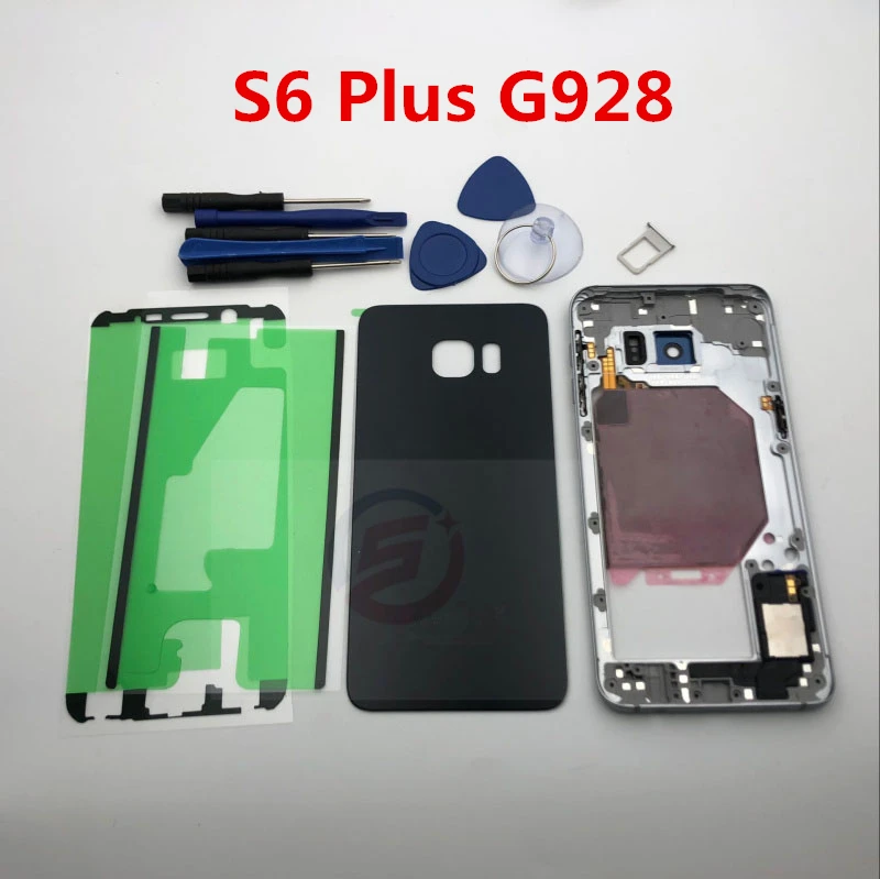 S6 + полный корпус чехол задняя крышка средняя рамка для Samsung Galaxy Edge Plus G928 G928F полные