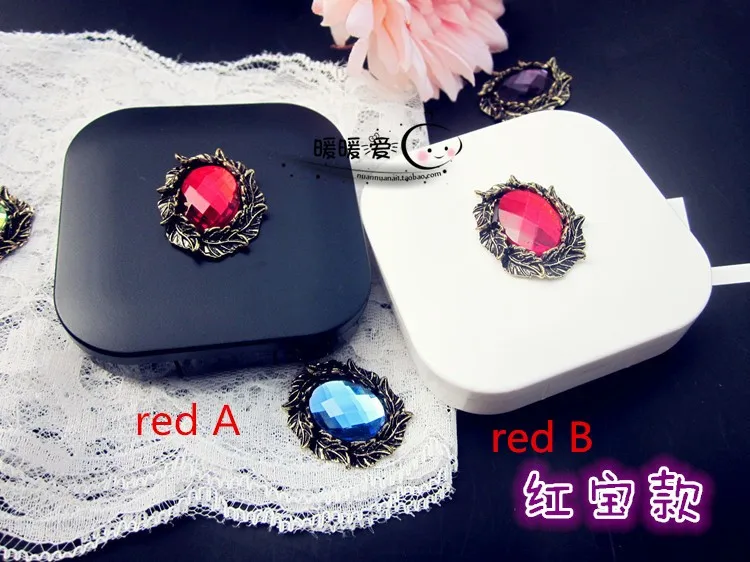 LIUSVENTINA DIY Сплав милый Оливковый лист драгоценный камень футляр для контактных