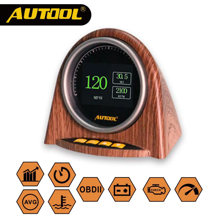 AUTOOL X70 сканер кодов Авто HUD Автомобильный дисплей автомобиля OBD 2 цифровой