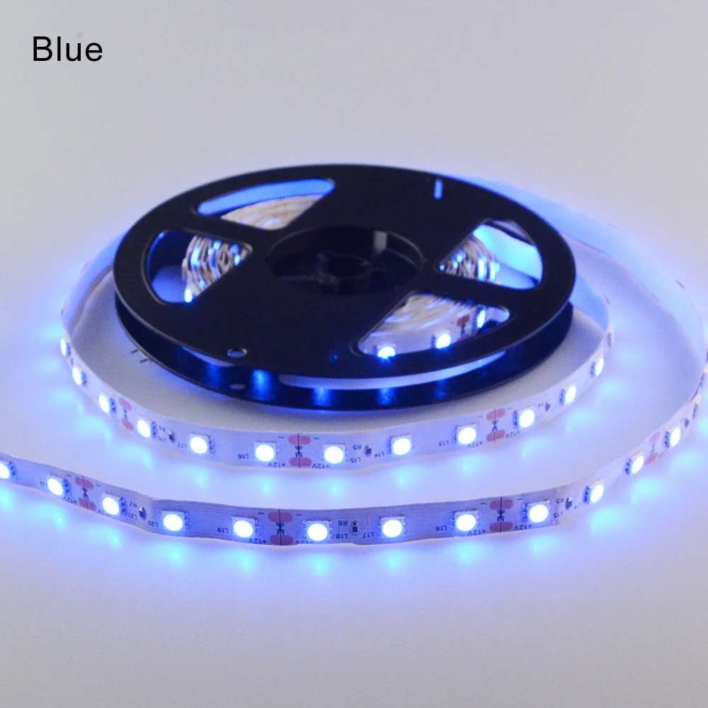 Светодиодная лента RGB IP20 5050 SMD гибкая + пульт на 44 кнопки вилка