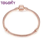 TOGORY 2021 высококачественный Женский браслет из розового золота