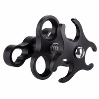 puluz triple ball clamp diving camera bracket aluminum spring flashlight clamp for diving underwater photography system