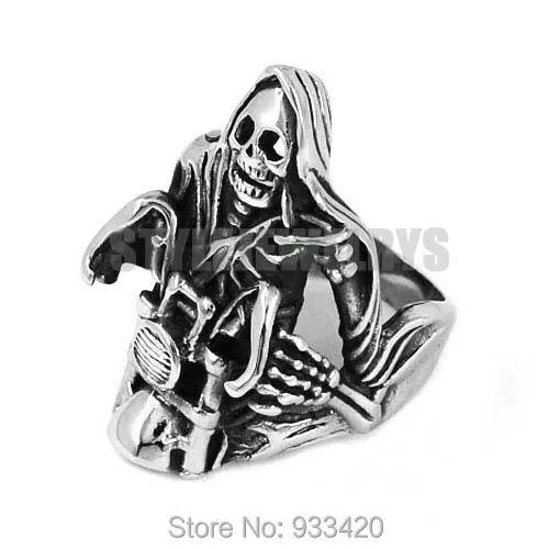 Мужское винтажное байкерское кольцо из нержавеющей стали 446B|motorcycle ring|men ringring