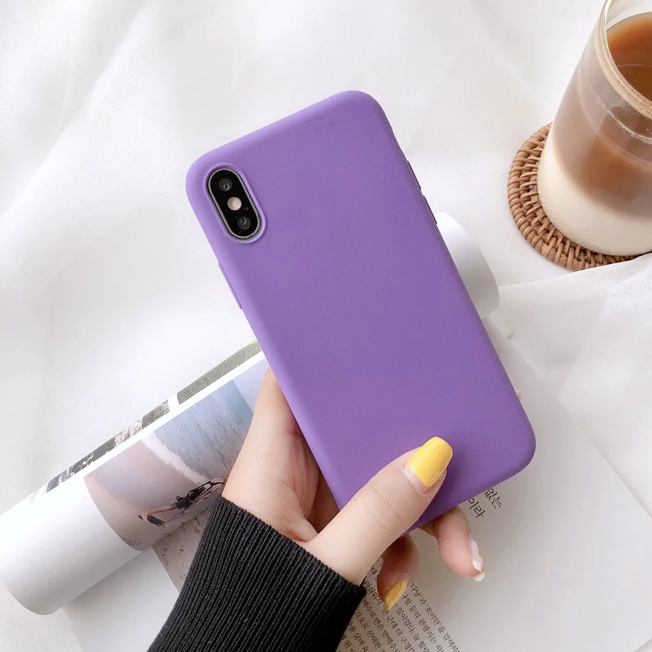 Лаванда Для Redmi K20/Xiaomi 9T Pro Чехол сплошной цвет мягкий однотонный чехол для Redmi 7 Note 6 Pro 5 Plus S2 Go Ультратонкий матовый силиконовый чехол - Цвет: Лаванда