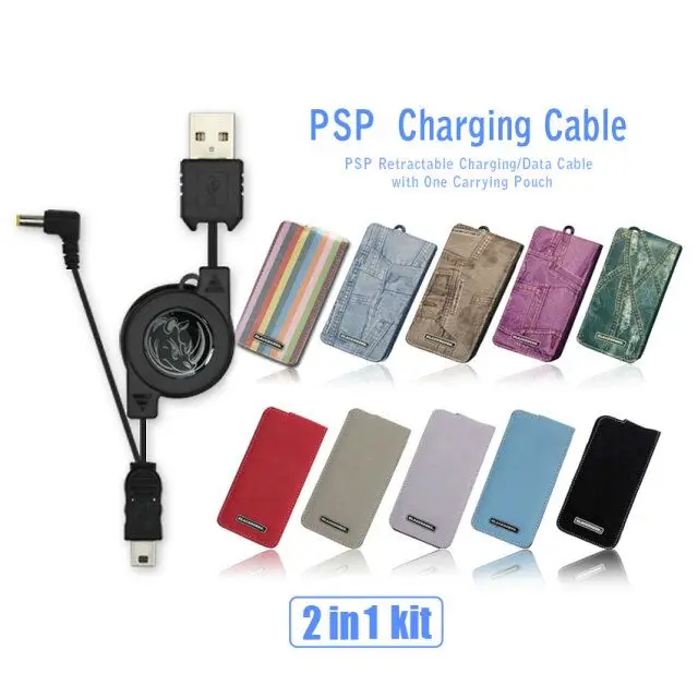 Игровые аксессуары один выдвижной usb кабель для передачи данных и питания PSP 1000 2000