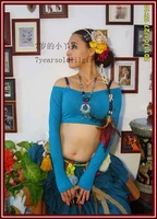 lycra cotton belly dance long sleeve top tribal costume as01 06