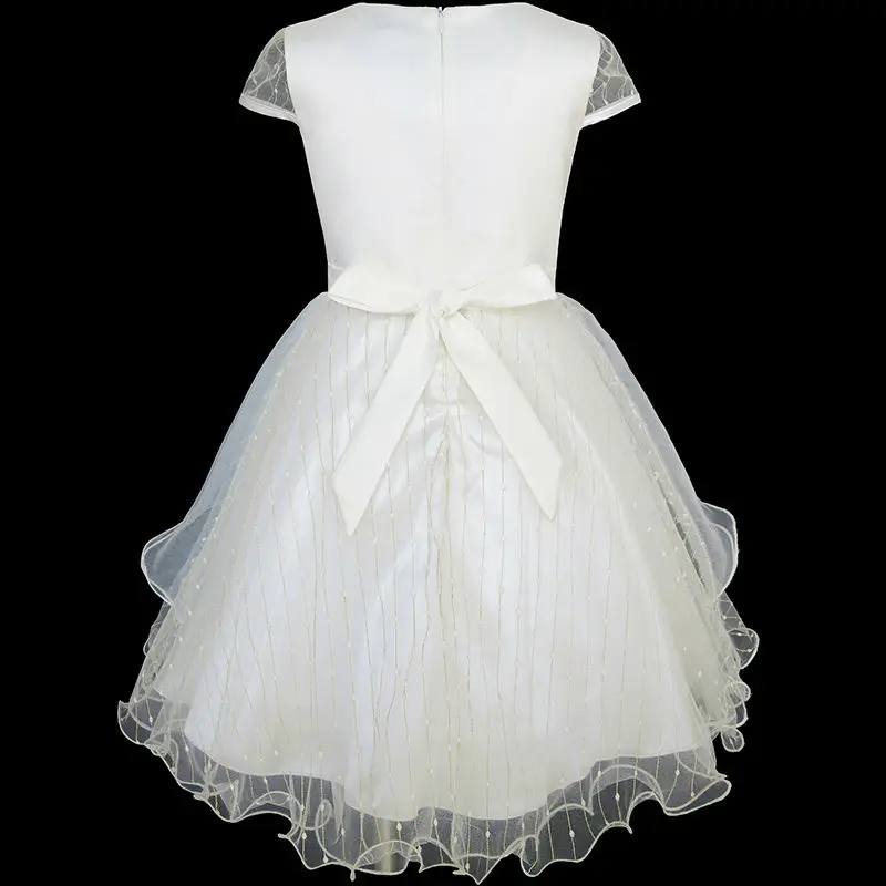 Платье с цветочным узором для девочек Сверкающее свадебное платье торжеств