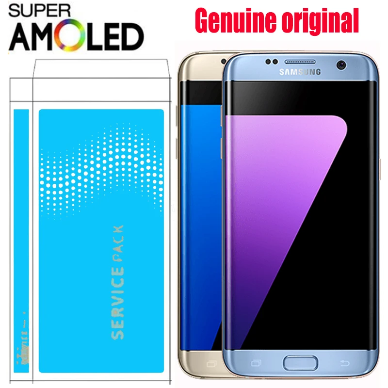 Оригинальный 5 ''дисплей с ЖК-экраном рамкой для SAMSUNG Galaxy S7 edge G935 G935F кодирующий