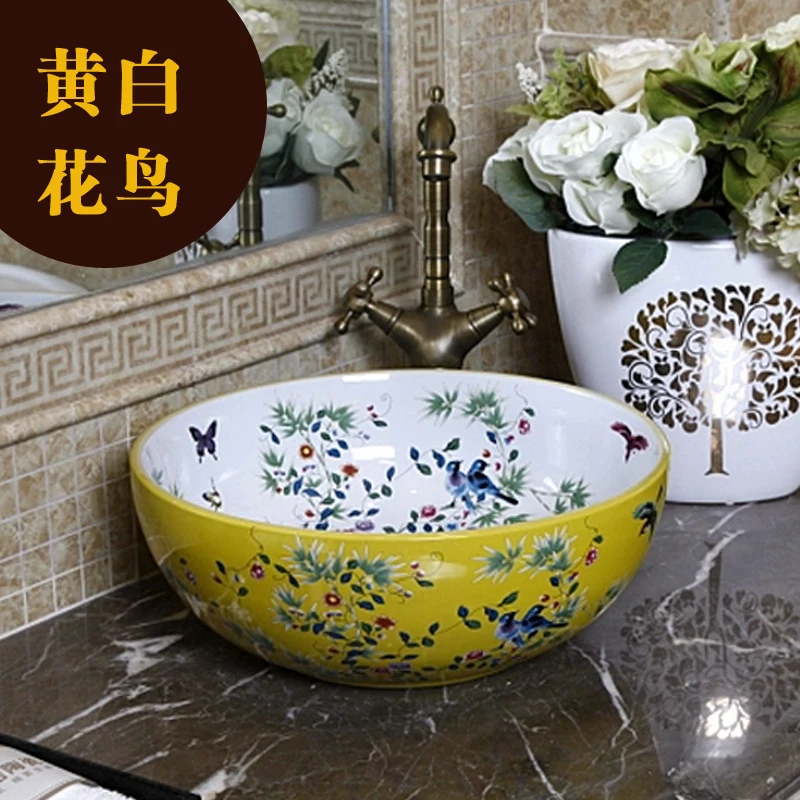 Фарфоровая Китайская классическая роспись птиц и цветов белая столешница