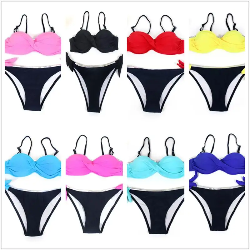 Push Up Sexy Bikini Swimwear Women New Large Size Halter Swimsuit Bikini Brazilian Beachwear Bathing Suit Women Two Pieces