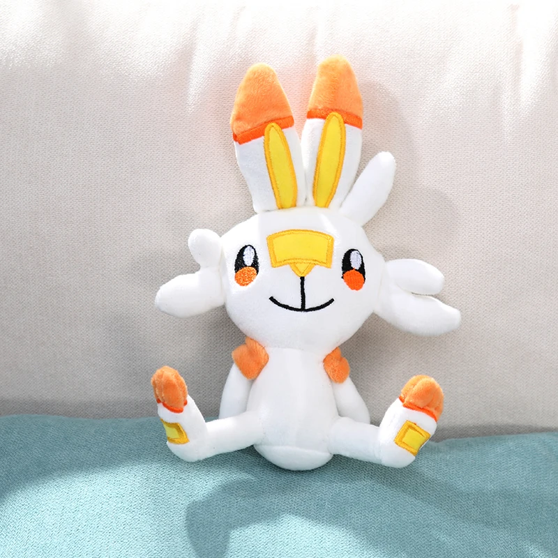 Аниме меч и щит Scorbunny Grookey Sobble мягкая плюшевая игрушка 23 см 9 дюймов