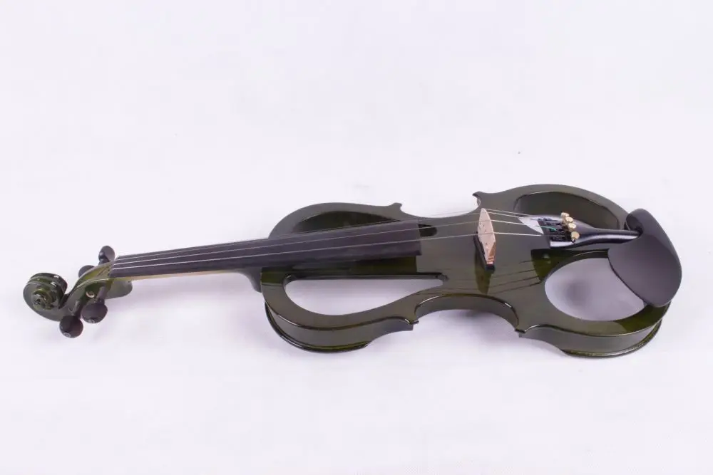 Темно зеленая 4 струнная 4/4 Новая электрическая акустическая скрипка #5 2518 # я могу