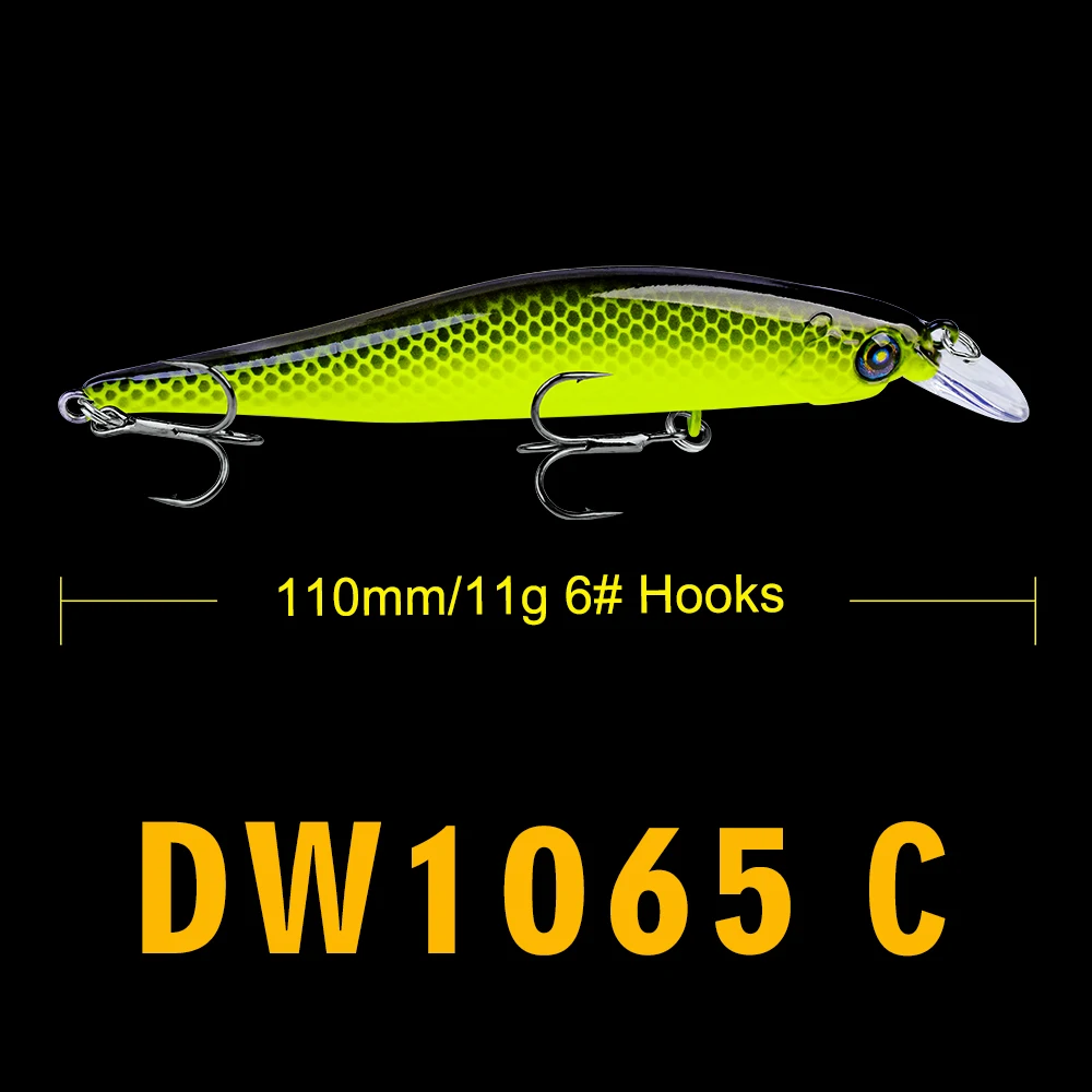 6PC Artificial Fishing Bait 6Colors Lure 11g-0.4oz/4.3&quot-11cm fishing tackle 6# high carbon steel triple hook bass | Спорт и