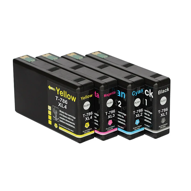4 PK Compatible Inkjet Cartridge T7861-T7864 For Epson WorkForce Pro WF-4630 4640 5110 5190 5620 5690 printer with chip |