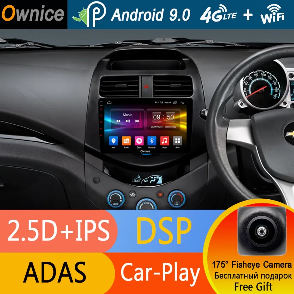 Android 9 0 Octa Core &quotIPS автомобильный DVD GPS навигатор стерео плеер для CHEVROLET Spark Beat 2010 2011