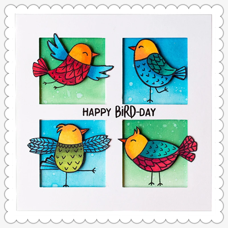 Металлические штампы и Happy bird новые в виде животных для рукоделия скрапбукинг