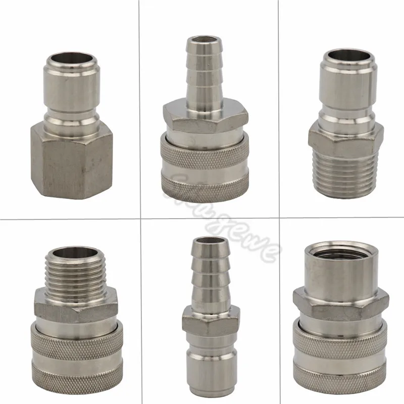 Нержавеющая сталь 304 Homebrew пиво, быстрое отсоединение, набор 1/" barb и 1/2" NPT коннектор, домашний пивоваренный насос, чиллер