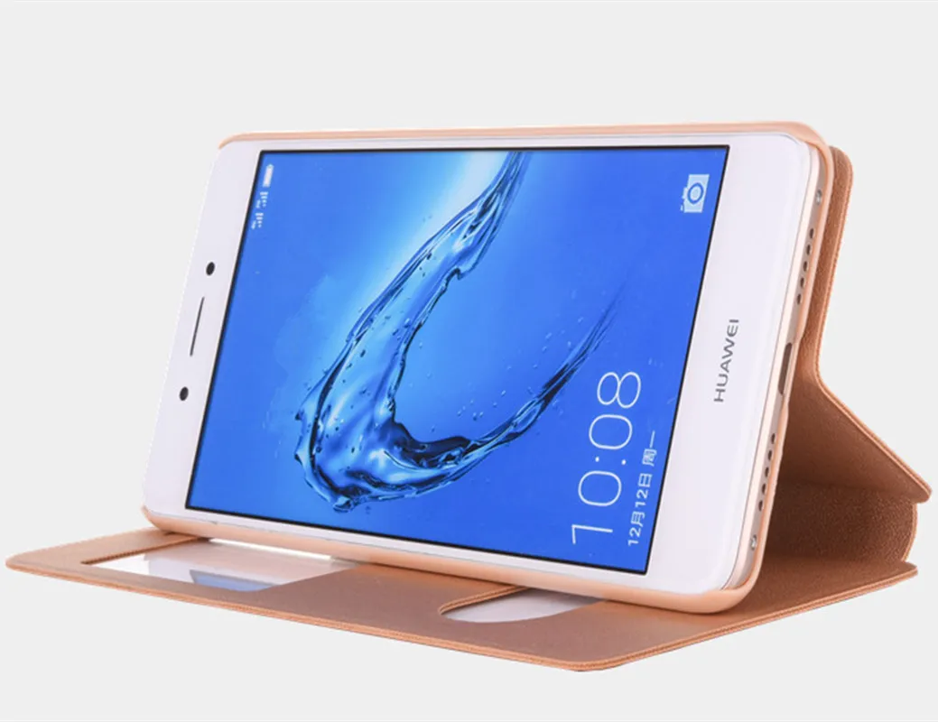 Роскошный умный флип-чехол из искусственной кожи для huawei Honor 9 lite P чехол с