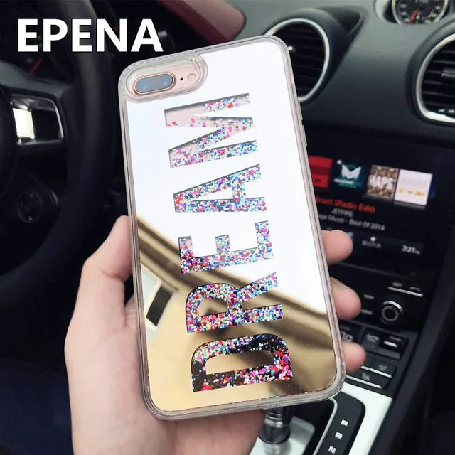 Luxury girl Dream Mirror Liquid Quicksand Phone Case For iPhone X 7 8 plus Woman Stars Dynamic iphone 6s 6 Plus |