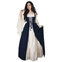 2019 retro party renaissance victorian medieval gothic long dresses plus si maxi ball gown middle ages prom dress plus size 5xl